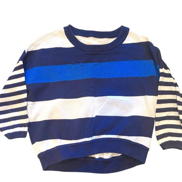 Justice Other - Justice Vintage Striped (White and Blue) Sweater - Size 10 - Like New Condition